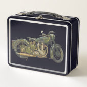 Lunch Box Moto vert (Devant)