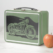 Lunch Box Moto vintage & Montagnes (En situation)