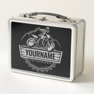 Lunch Box Motocross personnalisée Rider Dirt Bike Hill Racin