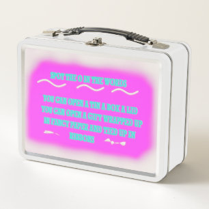 LUNCH BOX MOTS D'ÉDUCATION CONCEPTION ROSE