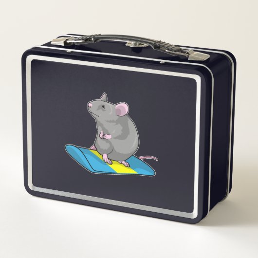 Lunch Box Mouse as Snowboarder (Dos)