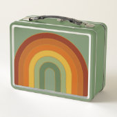 Lunch Box Muet Rétro Seventies Rainbow Green (Dos)
