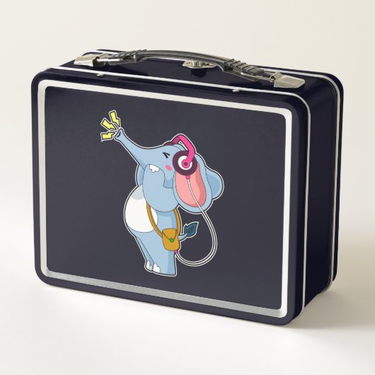 Lunch Box Musique d'écouteur éléphant (Dos)