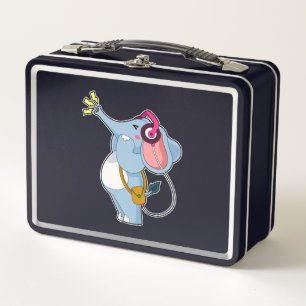 Lunch Box Musique d'écouteur éléphant