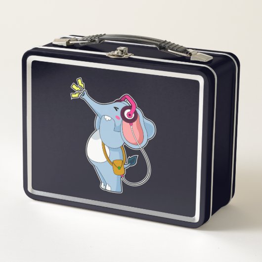 Lunch Box Musique des écouteurs d'éléphant (Devant)