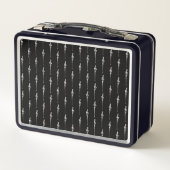 Lunch Box Musique Motif Melting Treble Clef Blanc et Noir (Dos)