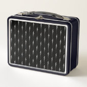 Lunch Box Musique Motif Melting Treble Clef Blanc et Noir (Devant)