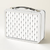 Lunch Box Musique Motif Melting Treble Clef noir et blanc (Dos)