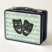 Lunch Box Musique verte et masques grecs de théâtre (Dos)