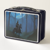 Lunch Box Mystérieux Chevalier Noir dans la Forêt Lune (Devant)