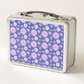 Lunch Box Napperons et cercles violets et blancs (Dos)