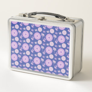 Lunch Box Napperons et cercles violets et blancs
