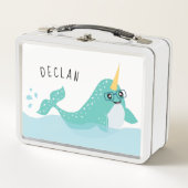 Lunch Box Narwhal cool avec lunettes (Devant)