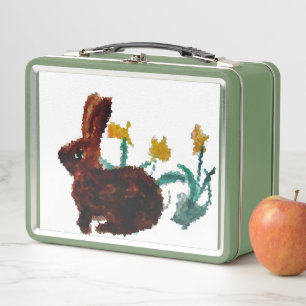 Lunch Box Nature Art Daffodiques Rabbit