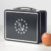 Lunch Box Nautique Yacht Drapeau Chrome Ensigne sur Grille I (En situation)