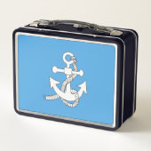 Lunch Box - Nautisch thema met naam (Achterkant)