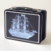 LUNCH BOX NAVIRE DE PIRATE DÉFAILLANT AU COUCHER DU SOLEIL (Dos)