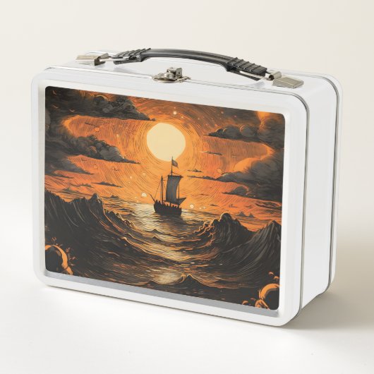 Lunch Box Navire naviguant la nuit (Devant)