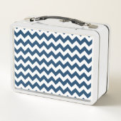Lunch Box Navy Zigzag, Navy Chevron, Motif géométrique (Dos)