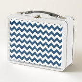 Lunch Box Navy Zigzag, Navy Chevron, Motif géométrique (Devant)