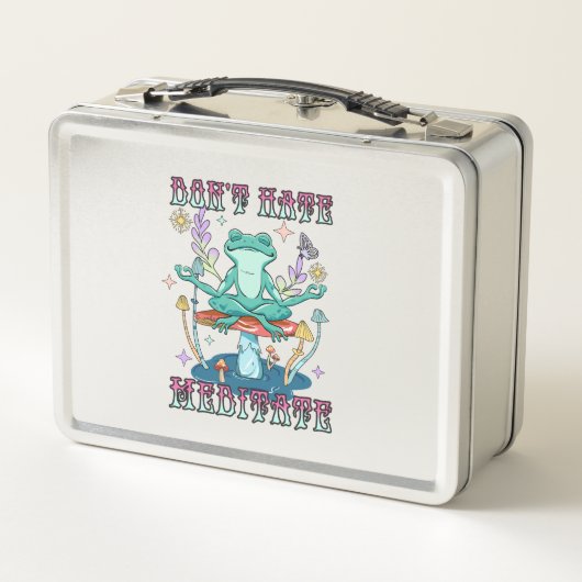 Lunch Box "Ne haïssez pas, méditez" | Grenouille pacifique e (Dos)