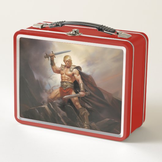 Lunch Box Ne jamais abandonner l'Imaginaire Trump Barbarian  (Devant)