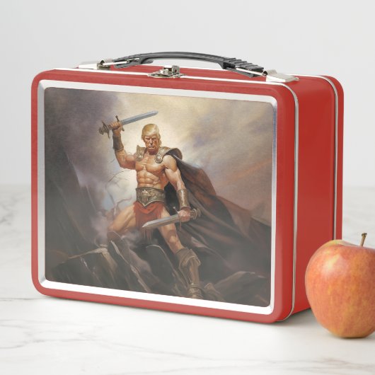 Lunch Box Ne jamais abandonner l'Imaginaire Trump Barbarian (En situation)
