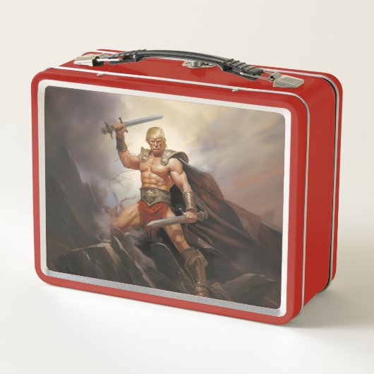 Lunch Box Ne jamais abandonner l'Imaginaire Trump Barbarian  (Dos)