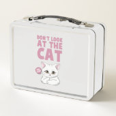 Lunch Box Ne regardez pas le chat - Drôle chat blanc (Dos)