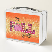 Lunch Box Neon Automne Personnaliser Automne Texte et Couleu (Dos)