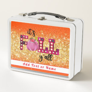Lunch Box Neon Automne Personnaliser Automne Texte et Couleu