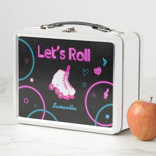 Lunch Box Neon Llow Roller Skating Roll (En situation)