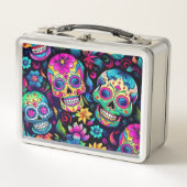 Lunch Box Neon Sugar Skull (Devant)