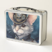 Lunch Box Nibbleton Steampunk cat nom personnalisé (Dos)