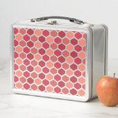 Lunch Box Nid d'abeille en rouges (En situation)