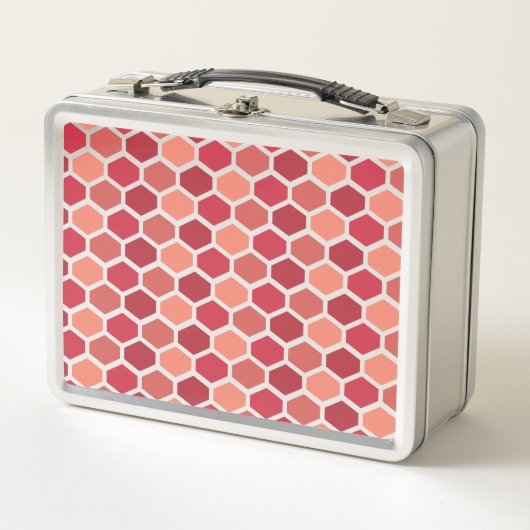 Lunch Box Nid d'abeille en rouges (Devant)