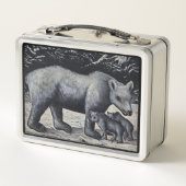 Lunch Box Niko Pirosmani, Ours blanc aux petits (Dos)
