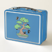 Lunch Box Ninjas minuscules dans l'arbre Bonsai en bleu (Dos)
