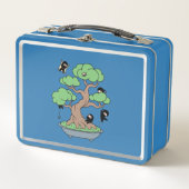 Lunch Box Ninjas minuscules dans l'arbre Bonsai en bleu (Devant)