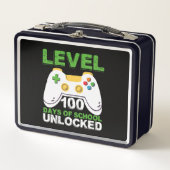 Lunch Box Niveau 100 Jours De Jeux Vidéo De Gamer Déverrouil (Devant)