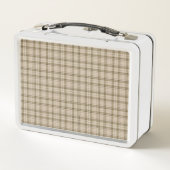 Lunch Box No. de brun de plaid de tartan, beige et vert 59 (Dos)