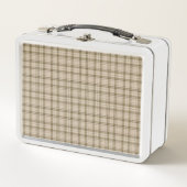 Lunch Box No. de brun de plaid de tartan, beige et vert 59 (Devant)