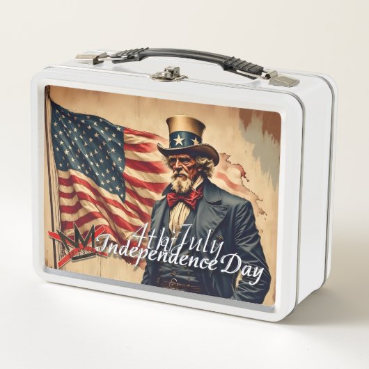Lunch Box No Kings Uncle Sam Independence Day Art (Devant)