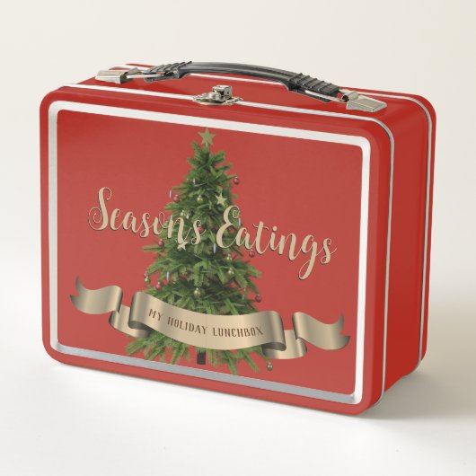 Lunch Box Noël Arbre Custom Saison de repas vacances (Devant)