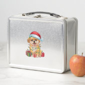 Lunch Box Noël Éclairage Santa Hat Chih Poo Chien Noël (En situation)