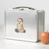 Lunch Box Noël Éclairage Santa Hat Shiba Inu Chien Noël (En situation)