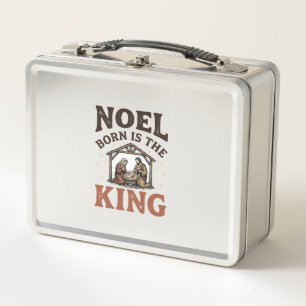 Lunch Box Noel est né, le roi vintage noël de la nativité