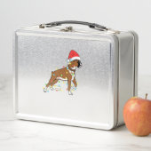 Lunch Box Noël Lumières Boxer Amoureux des chiens Funny Cade (En situation)
