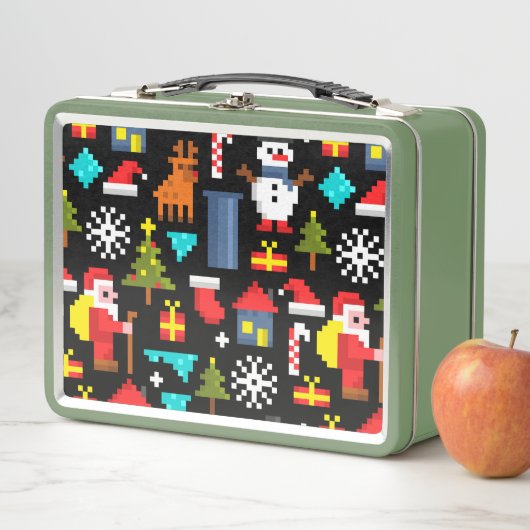Lunch Box Noël Pixel (En situation)