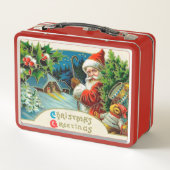 Lunch Box Noël vintage de fête Père Noël (Dos)